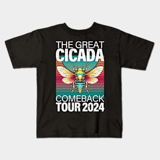 Cicada Comeback Tour 2024 Return Of The Cicadas Kids T-Shirt